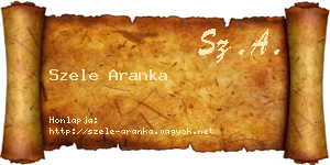 Szele Aranka névjegykártya