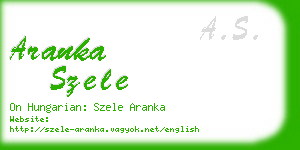 aranka szele business card